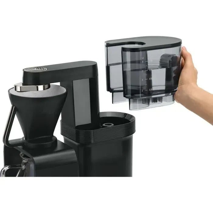 Melitta Epour 1024-11 Cafetière filtre avec douchette rotative 360°, 1515 W pour 2 à 8 tasses, écran tactile, fonction pré-infusion - Noir/Chrome