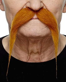 My Other Me - Bigote pelirrojo talla única - Moustache rousse taille unique - Déguisement adulte multicolore - Espagnol, Anglais, Français, Italien, Portugais, Allemand