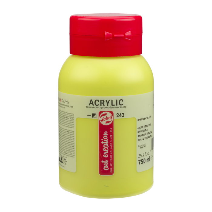 Talens Art Creation Peinture Acrylique Jaune Verdâtre 243 - 750 ml Talens Art Creation Peinture Acrylique Jaune Verdâtre 243 - 750 ml