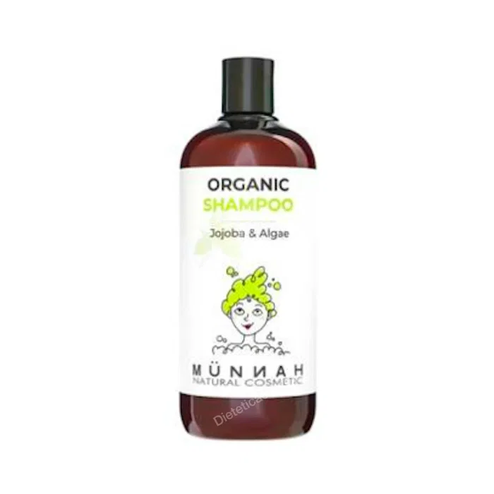 MUNNAH Bio Shampooing à la Jojoba et aux Algues 200 ml - Sans Silicones ni Sulfates - Pour Cuir Chevelu Gras - Cheveux Désintoxiqués MUNNAH Bio Shampooing à la Jojoba et aux Algues 200 ml - Sans Silicones ni Sulfates - Pour Cuir Chevelu Gras - Cheveux Désintoxiqués