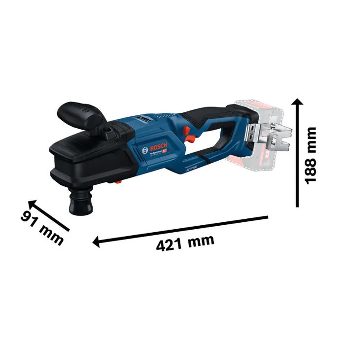 Bosch Professional Perceuse d'angle sans fil GRD 18V-127HX 18V (sans batterie), compatible bois et acier, avec système AMPShare