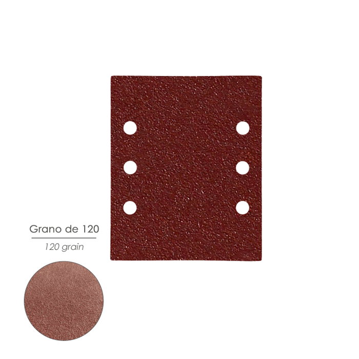 WOLFPACK LINEA PROFESIONAL Lot de 10 disques abrasifs rectangulaires Velcro 114x140 mm Grain 120