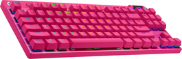 Logitech Clavier Gaming G Pro X TKL sans fil Lightspeed RGB mécanique - 920-012159 - Rose
