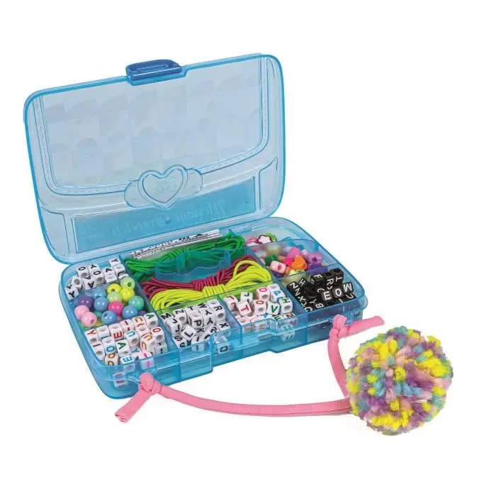 Clementoni Crazy Chic Coffret Création de Bracelets avec Perles, Accessoires et Cordons Élastiques - Modèle Bleu - Jeu Créatif à Partir de 6 Ans