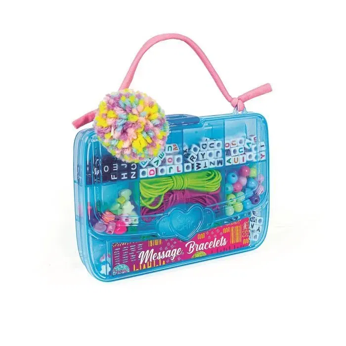 Clementoni Crazy Chic Coffret Création de Bracelets avec Perles, Accessoires et Cordons Élastiques - Modèle Bleu - Jeu Créatif à Partir de 6 Ans