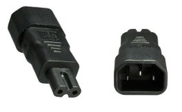 MicroConnect Adaptateur d'Alimentation C14 - C7 M/F, Noir