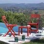 Grosfillex Chaise Pliante Miami - Design Ergonomique, Facile à Ranger, Couleur Terracotta, Pour Jardin et Extérieur