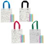 Jeux 2 momes Lot de 4 sacs à colorier avec marqueurs