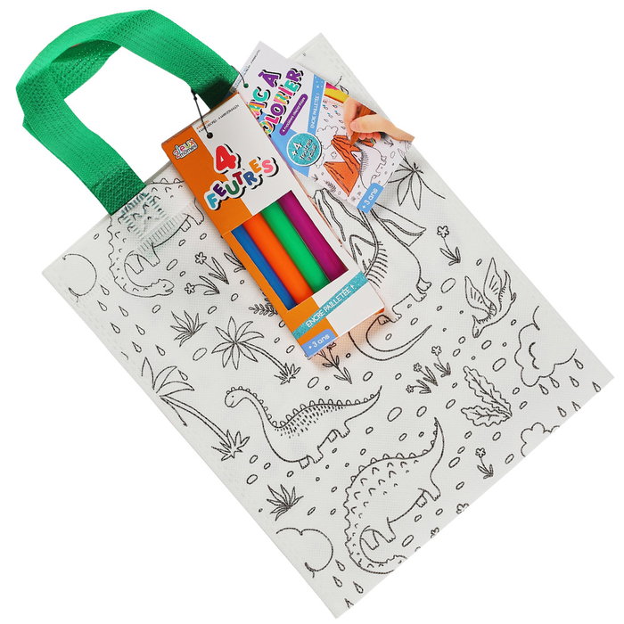 Jeux 2 momes Lot de 4 sacs à colorier avec marqueurs Jeux 2 momes Lot de 4 sacs à colorier avec marqueurs