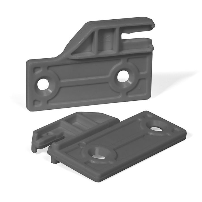 HERRAJES ALK Jeu de Varillas Rectangulaires Qube Acabado Antracita pour Tiroir 300mm