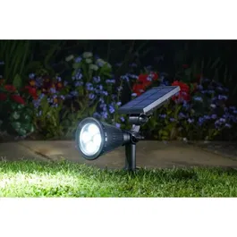 Smart Garden Spot solaire 70L Mail Order - Projecteur LED extérieur inclinable 70 lumens, charge solaire, détecteur crépusculaire, plastique 30 x 9.2 x 16 cm