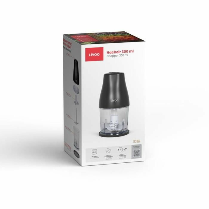 Livoo Hachoir Chopper Noir 400 W 300 ml Livoo Hachoir Chopper Noir 400 W 300 ml