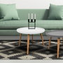 Home Deco Factory Table Auxiliaire Circulaire Blanche