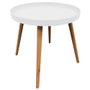 Home Deco Factory Table Auxiliaire Circulaire Blanche