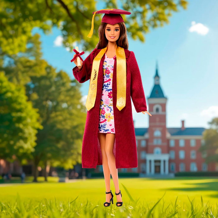 Barbie Signature Graduation Wishes JJX81 - Poupée Barbie en robe de graduation avec toge et accessoires diplôme - Mattel