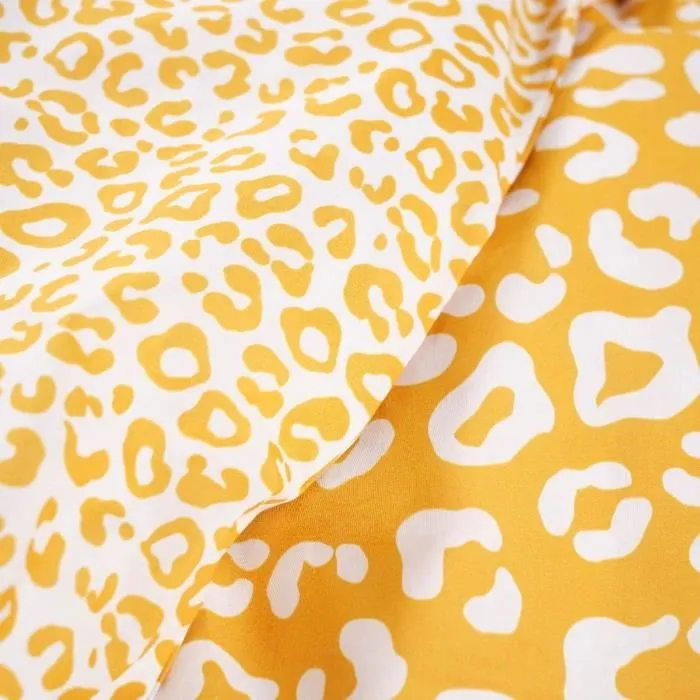 Today - Parure de lit enfant Funny - Housse de couette 140x200 cm + Taie d'oreiller - 100% Coton - Imprimé léopard