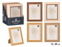 Giftdecor Porte-photos Relief 15x20 cm Assortis - Bois MDF et Verre - Beige, Crème, Gris, Marron (Set de 24)