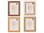 Giftdecor Porte-photos Relief 15x20 cm Assortis - Bois MDF et Verre - Beige, Crème, Gris, Marron (Set de 24)