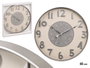 GIFTDECOR Horloge murale avec chiffres en relief Plata-Blanco 50cm