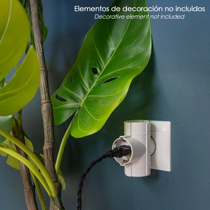 WOLFPACK LINEA PROFESIONAL Adaptateur Triple Schuko 16 A 250 V blanc