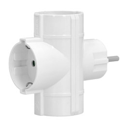 WOLFPACK LINEA PROFESIONAL Adaptateur Triple Schuko 16 A 250 V blanc