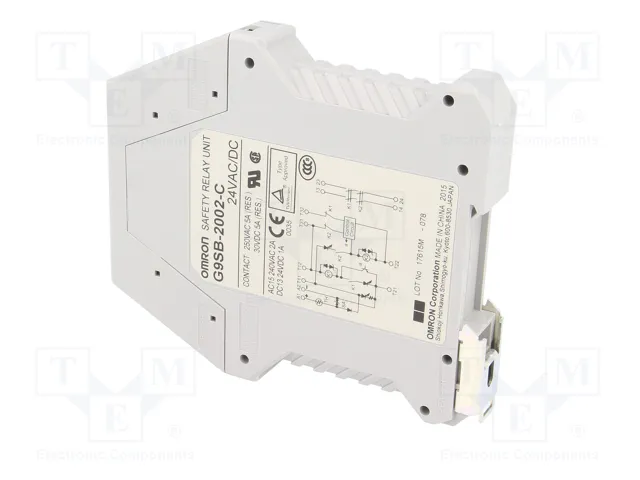 OMRON G9SB-2002-C Module d'automatisation relais de sécurité 24V AC/DC, 2 entrées OMRON G9SB-2002-C Module d'automatisation relais de sécurité 24V AC/DC, 2 entrées