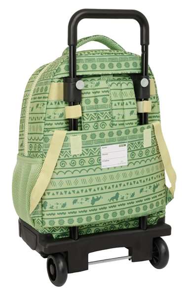 Safta Mufasa Sac à dos grand avec roulettes compact et amovible 33x45x22 cm - Idéal pour les voyages