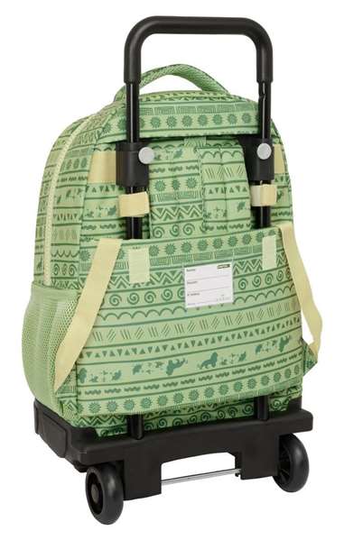 Safta Mufasa Sac à dos grand avec roulettes compact et amovible 33x45x22 cm - Idéal pour les voyages