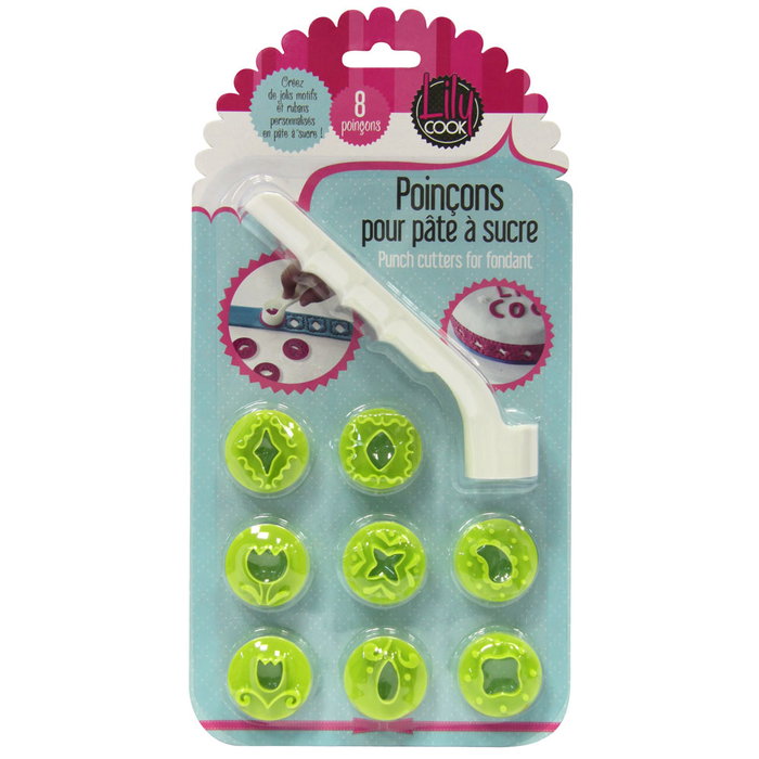 Lily Cook Ensemble de 8 cortapastas et presse en plastique