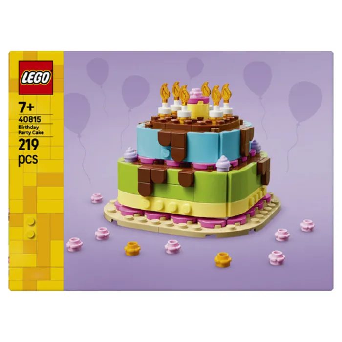 Lego 40815 Le Gâteau d'Anniversaire - Jeu de Construction pour Enfants de 7 Ans - Décoration de Table