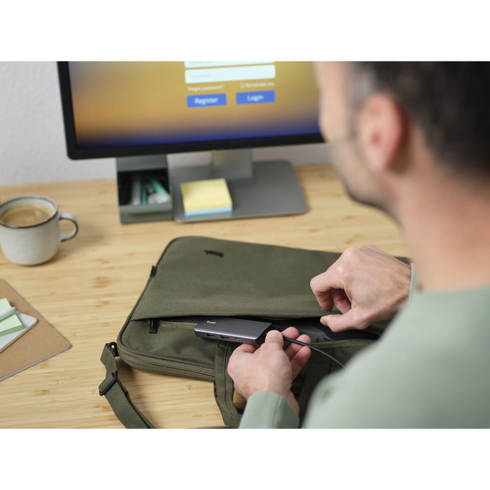 Hub USB Trust 24968 Argenté