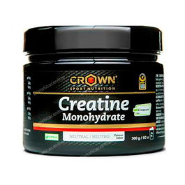 Crown Sport Nutrition Creatine Monohydrate Creapure Neutro 300 g - Poudre de créatine pure, neutre en goût, pour la force et la récupération musculaire - Sans allergènes - Vegan