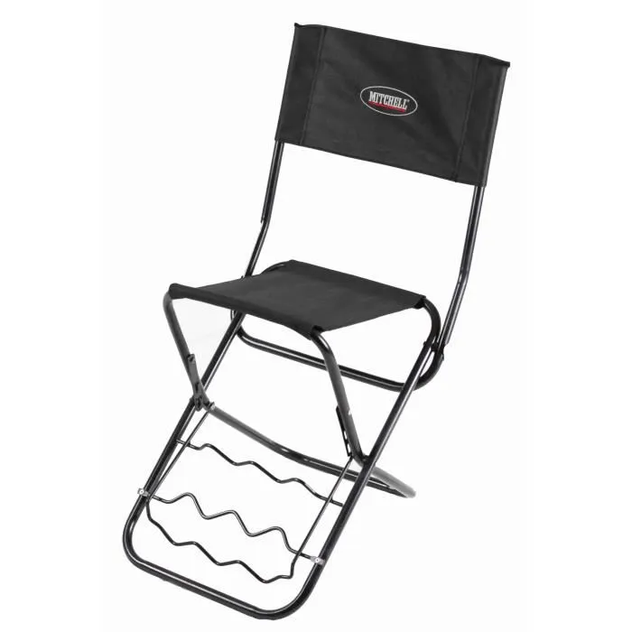 Dudule Siège de Pêche Pliable en Toile et Acier - Chaise avec Dossier Rabattable et Support de Canne Réglable - Modèle Mixte pour Adultes