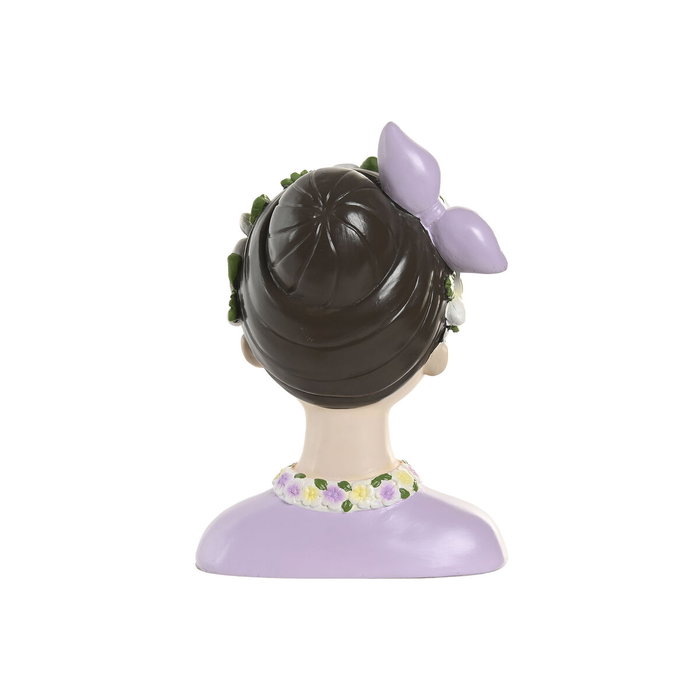 Home ESPRIT Figurine Décorative Femme Bleu Rose (2 Unités)