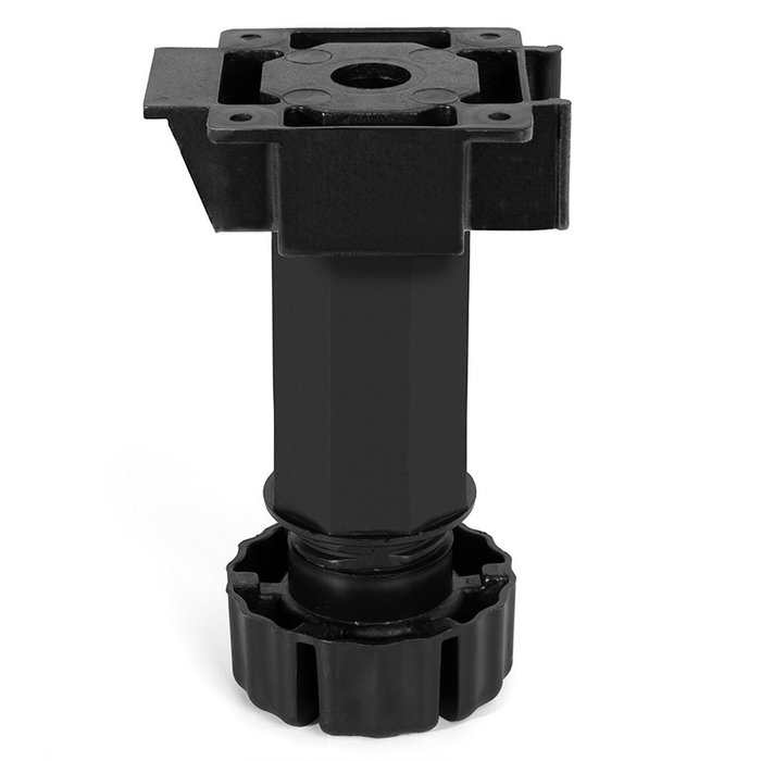 JUYPAL Pata De Cocina Octo Réglable 85-110 mm Finition Noir Sans Bouton Extension 1001-140 mm (Lot de 4)