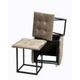 GO GIFT Jeu de tabourets Transformer Capuccino, Pouf 5 en 1, 5 Unités