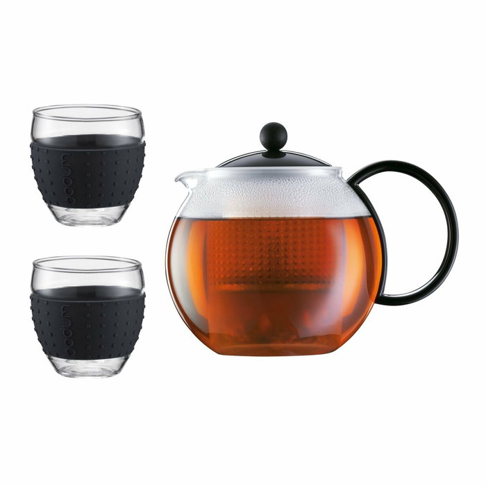 Bodum Set de Théière à Piston CHAMBORD avec 2 Verres Bodum Set de Théière à Piston CHAMBORD avec 2 Verres