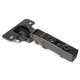 ALK Herrajes - Bisagra PUMA Ø35 Clip 110° sans ressort - Paresseuse pour porte 14-22 mm - Finition graphite - Coudes droit, coudé, super-coudé