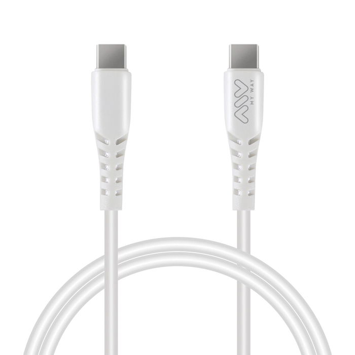 Câble USB-C vers USB-C Myway Blanc Câble USB-C vers USB-C Myway Blanc