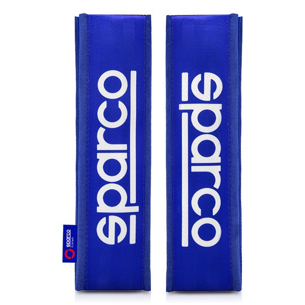 Abc Lot de 2 coussinets de ceinture de sécurité SPC bleu en polyester