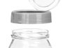 Vivalto Bocal en verre avec couvercle gris 1 L 9x19x9 cm (Set de 12)
