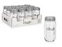 Vivalto Bocal en verre avec couvercle gris 1 L 9x19x9 cm (Set de 12)