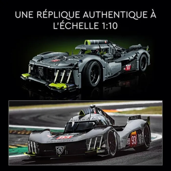 LEGO 42156 Peugeot 9x8 24h Le Mans Hybrid HyperCar Voiture de Course Modèle LEGO 42156 Peugeot 9x8 24h Le Mans Hybrid HyperCar Voiture de Course Modèle