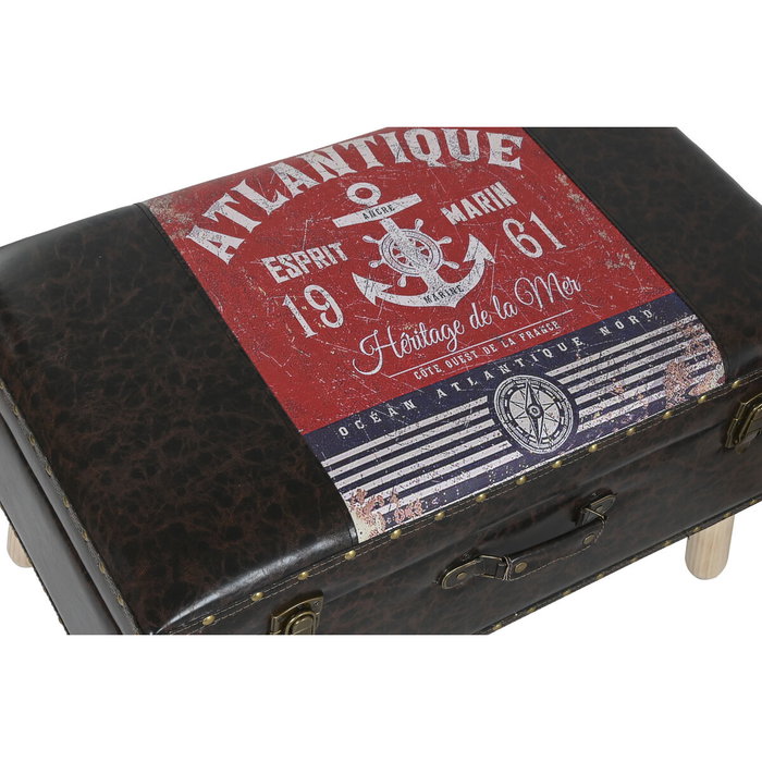 Lot de paniers Home ESPRIT Marron Multicouleur Polyuréthane Bois Vintage 70 x 40 x 45 cm (3 Unités)