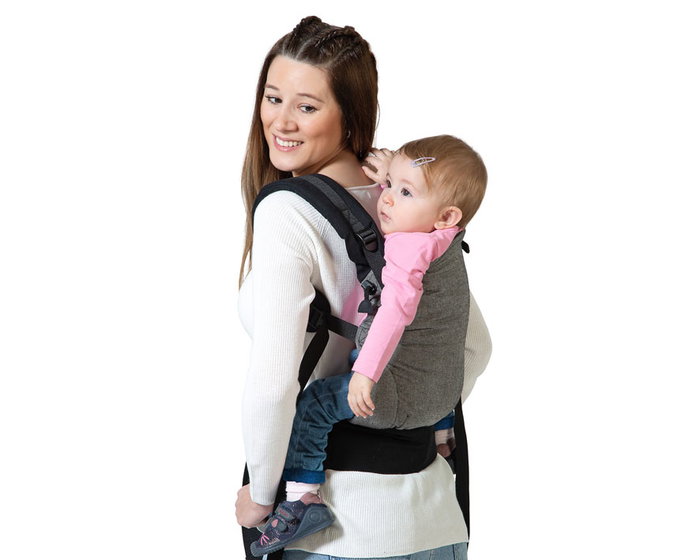 KioKids Porte-bébé évolutif ergonomique noir, position naturelle et physiologique, panel ajustable, 0+ mois KioKids Porte-bébé évolutif ergonomique noir, position naturelle et physiologique, panel ajustable, 0+ mois