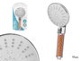BERILO Support de téléphone de douche avec filtre à pierres 11 cm de diamètre Gris + Marron
