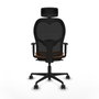 Piqueras y Crespo Chaise de Bureau avec Appui-tête Jorquera 1D036N2 Orange