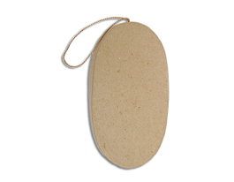 Innspiro Pendentif papier mâché ovale plat 7x13x1,5cm