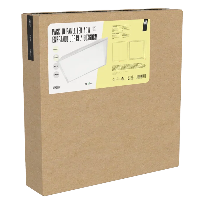 BX3 LIGHT BX3-PG-600x600-40WCW - Panneau LED 40W 60x60cm, 4 400 lm, UGR<19, pour plafond modulaire, blanc froid 6000K BX3 LIGHT BX3-PG-600x600-40WCW - Panneau LED 40W 60x60cm, 4 400 lm, UGR<19, pour plafond modulaire, blanc froid 6000K