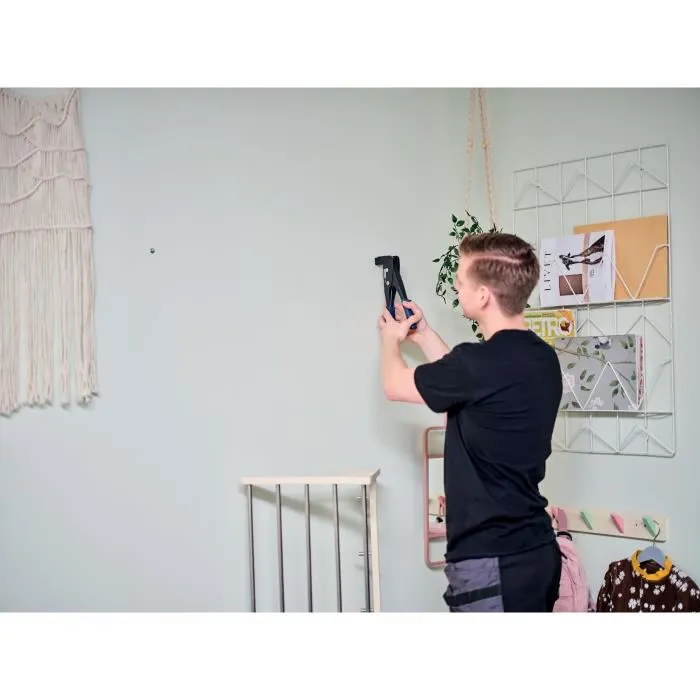 Rapid XP20 - Pince à chevilles à expansion pour fixation murale, usage fréquent - Compatible chevilles métalliques M4 M5 M6 - Poignées caoutchouc, verrouillage - Boîte